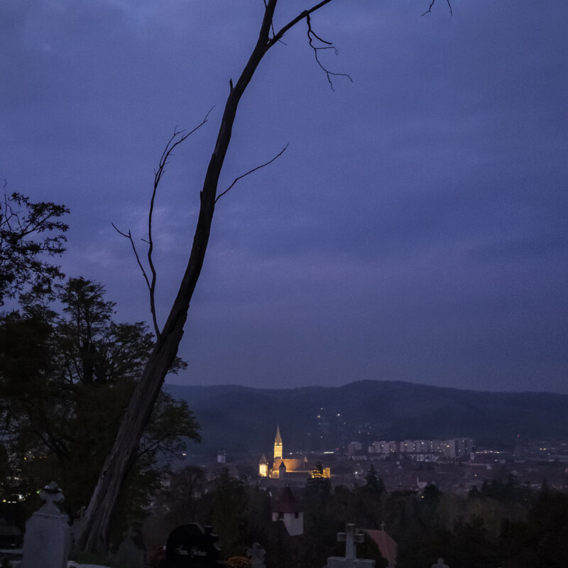 Mediasch vom Friedhofshügel aus