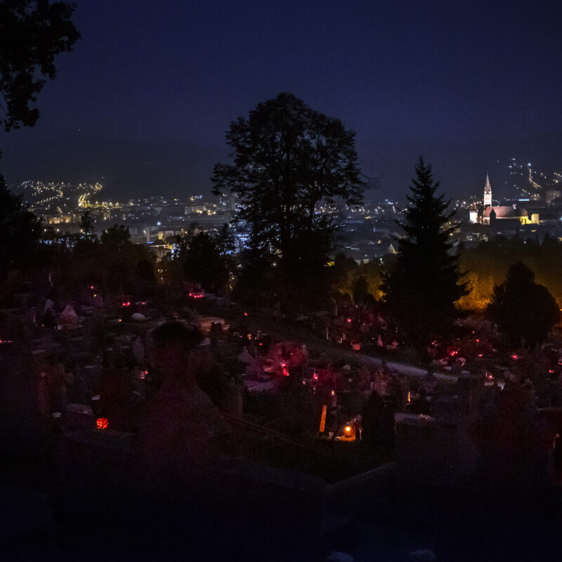 Mediasch vom Friedhofshügel aus